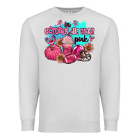 Dove Grey in october we wear pink american football Premium Sweatshirt - AdoDesignShop