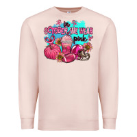 Pale Pink in october we wear pink american football Premium Sweatshirt - AdoDesignShop