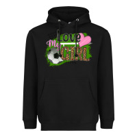Black love my girl soccer Heavyweight Hoodie - HRA Design Shop