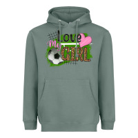 Sage love my girl soccer Heavyweight Hoodie - HRA Design Shop