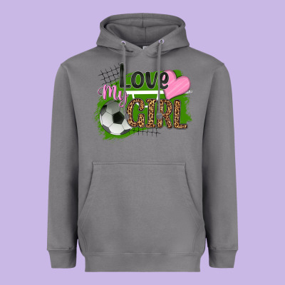 Love My Girl Soccer Heavyweight Hoodie Designed By Hra Design Shop