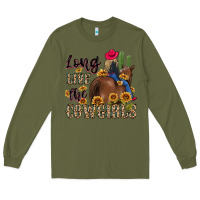 Army Green long live the cowgirls Long Sleeve Tee - MaliasSmallBusiness