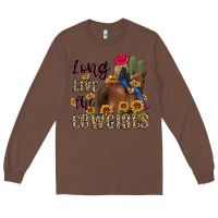 Chestnut long live the cowgirls Long Sleeve Tee - MaliasSmallBusiness