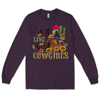 Plum long live the cowgirls Long Sleeve Tee - MaliasSmallBusiness