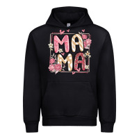 Black floral mama Urban Hoodie - MaliasSmallBusiness