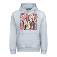 Heather Grey floral mama Urban Hoodie - MaliasSmallBusiness