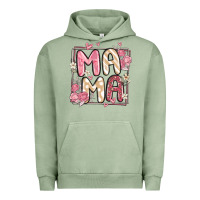 Pigment Oil Green floral mama Urban Hoodie - MaliasSmallBusiness