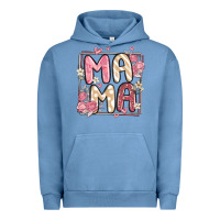 Pigment Pebble Blue floral mama Urban Hoodie - MaliasSmallBusiness