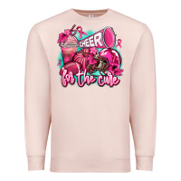 Pale Pink cheer for the cure Premium Sweatshirt - AdoDesignShop
