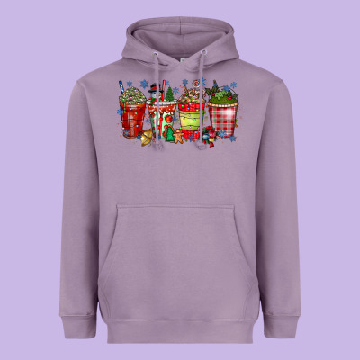Christmas Drink Heavyweight Hoodie Designed By Cowhidedigitalart