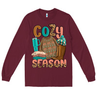 Burgundy cozy season Long Sleeve Tee - MaliasSmallBusiness