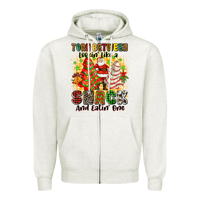 Torn Between Looki Like A Snack And Eatin One Zipper Hoodie by Zillion Design Studio | Teevron