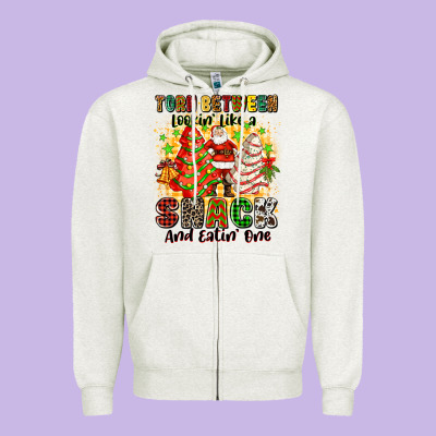 Zipper Hoodie torn between looki like a snack and eatin one