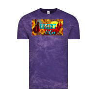 Cloud Purple desert vibes license plate Vintage Tee - Artiststas