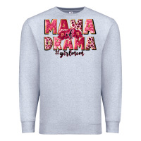 Heather Grey mama of drama girl mom Premium Sweatshirt - JahusDesignShop