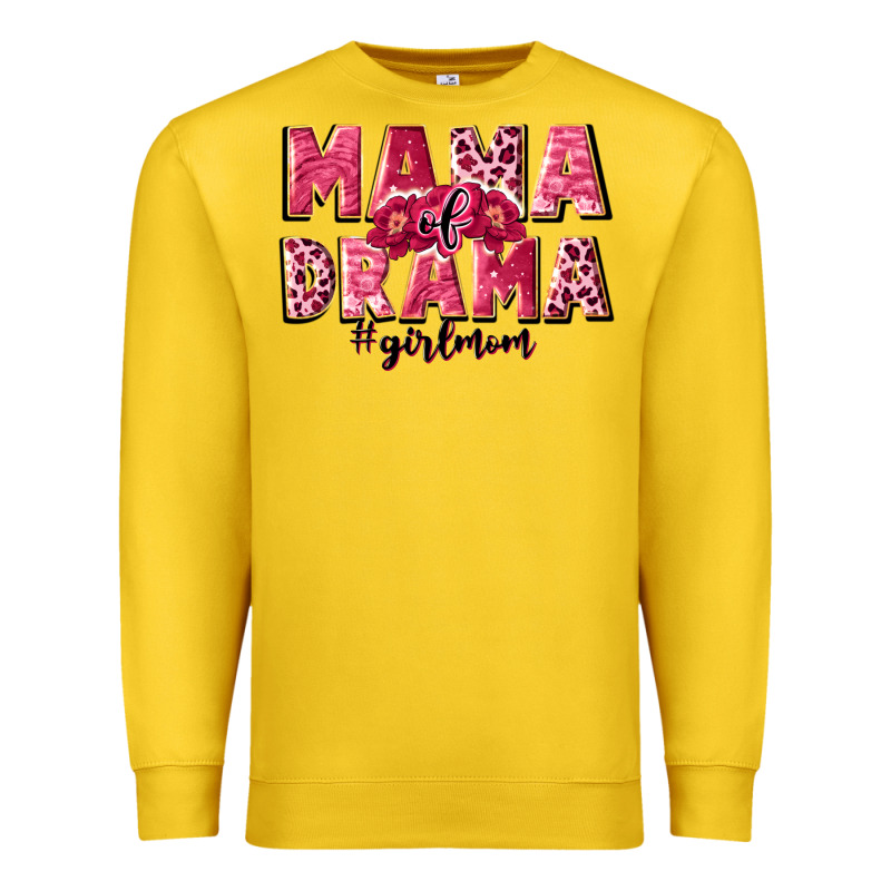 Mama Of Drama Girl Mom Premium Sweatshirt by JahusDesignShop | Teevron