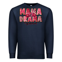 Navy mama of drama girl mom Premium Sweatshirt - JahusDesignShop