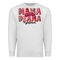 Oatmeal Heather mama of drama girl mom Premium Sweatshirt - JahusDesignShop