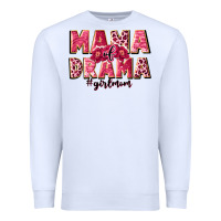 White mama of drama girl mom Premium Sweatshirt - JahusDesignShop