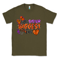 Army Green little sister biggest fan basketball Classic Tee - Zillion Design Studio