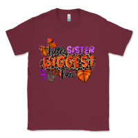 Burgundy little sister biggest fan basketball Classic Tee - Zillion Design Studio