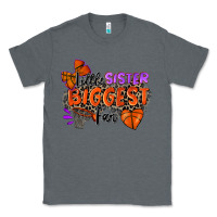 Charcoal Heather little sister biggest fan basketball Classic Tee - Zillion Design Studio