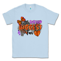 Dusty Blue little sister biggest fan basketball Classic Tee - Zillion Design Studio
