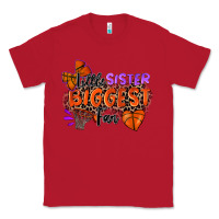 Red little sister biggest fan basketball Classic Tee - Zillion Design Studio