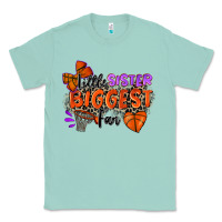 Seafoam little sister biggest fan basketball Classic Tee - Zillion Design Studio
