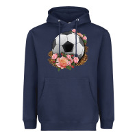 Navy western soccer with roses Heavyweight Hoodie - HRA Design Shop