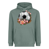 Sage western soccer with roses Heavyweight Hoodie - HRA Design Shop