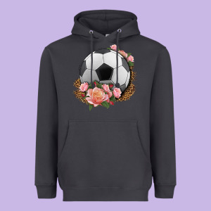 Western Soccer With Roses Heavyweight Hoodie Designed By Hra Design Shop