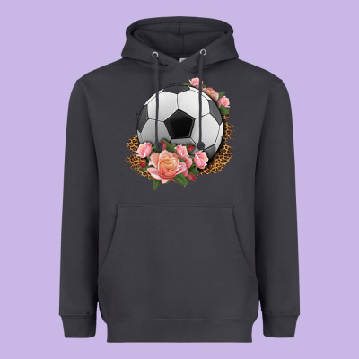 Western Soccer With Roses Heavyweight Hoodie Designed By Hra Design Shop
