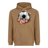 Toasted Coconut western soccer with roses Heavyweight Hoodie - HRA Design Shop