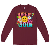 Burgundy hippie soul Long Sleeve Tee - MaliasSmallBusiness