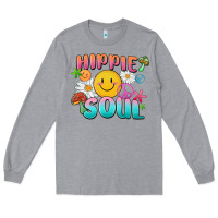 Heather Grey hippie soul Long Sleeve Tee - MaliasSmallBusiness