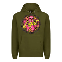 Army Green fight breast cancer Premium Hoodie - NancyCooperArtShop