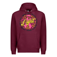 Burgundy fight breast cancer Premium Hoodie - NancyCooperArtShop