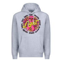 Heather Grey fight breast cancer Premium Hoodie - NancyCooperArtShop