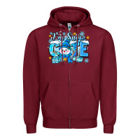 Burgundy im snow cute Zipper Hoodie - Zillion Design Studio