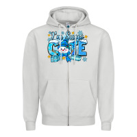 Dove Grey im snow cute Zipper Hoodie - Zillion Design Studio