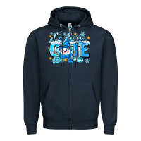 Navy im snow cute Zipper Hoodie - Zillion Design Studio