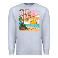 Heather Grey here comes the sun Premium Sweatshirt - JahusDesignShop