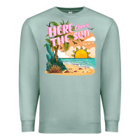 Seafoam here comes the sun Premium Sweatshirt - JahusDesignShop