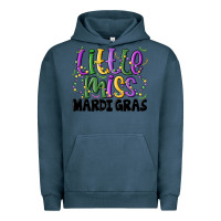 Pigment Midnight Navy little miss mardi gras Urban Hoodie - MaliasSmallBusiness