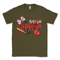 Army Green little sister biggest fan baseball Classic Tee - Zillion Design Studio
