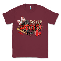 Burgundy little sister biggest fan baseball Classic Tee - Zillion Design Studio
