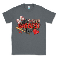 Charcoal Heather little sister biggest fan baseball Classic Tee - Zillion Design Studio