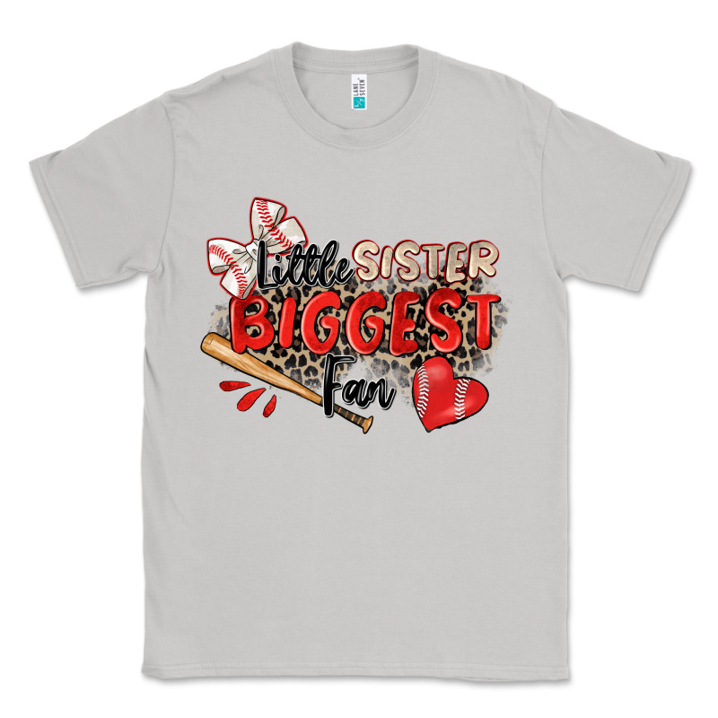Little Sister Biggest Fan Baseball Classic Tee by Zillion Design Studio | Teevron