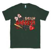 Sports Green little sister biggest fan baseball Classic Tee - Zillion Design Studio